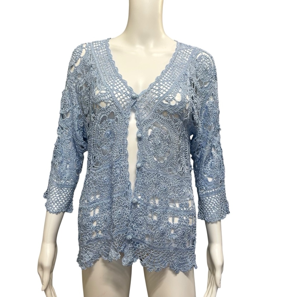 Feelings Crochet Cardigan Blue Size M